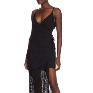 Lola Lace Hem Maxi Slip Wrap Dress